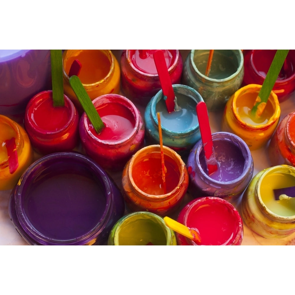 Paint Jars Popsicles Poster Print by Alixandra Mullins Image 1