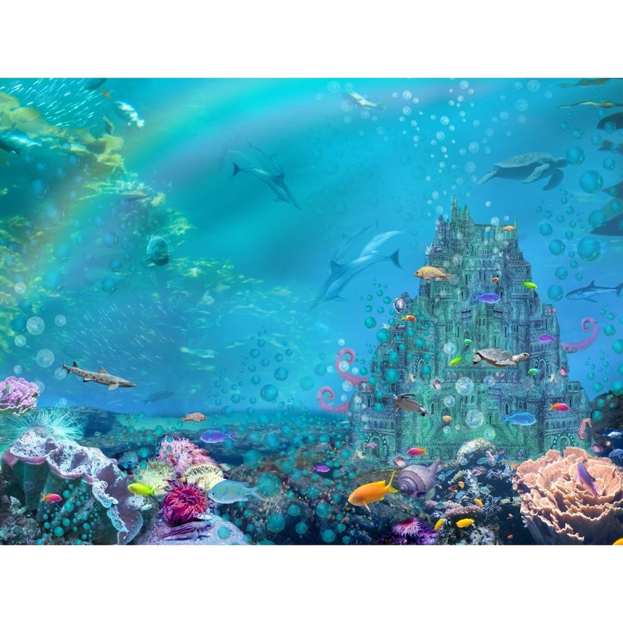 Underwater Castle Poster Print by Alixandra Mullins Image 1