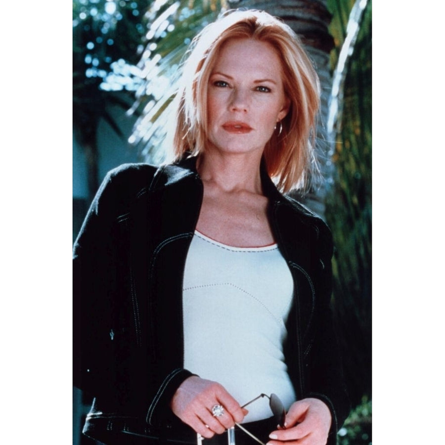 Marg Helgenberger In White Top And Denim Jacket Photo Print - Item MVM00320 Image 1