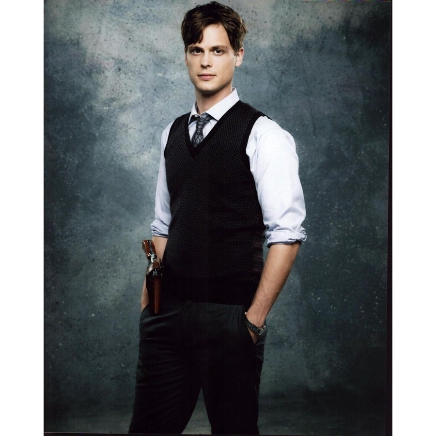 Matthew Gray Gubler With Gun And Hands In Pockets For Criminal Minds Photo Print - Item MVM01814 Image 1