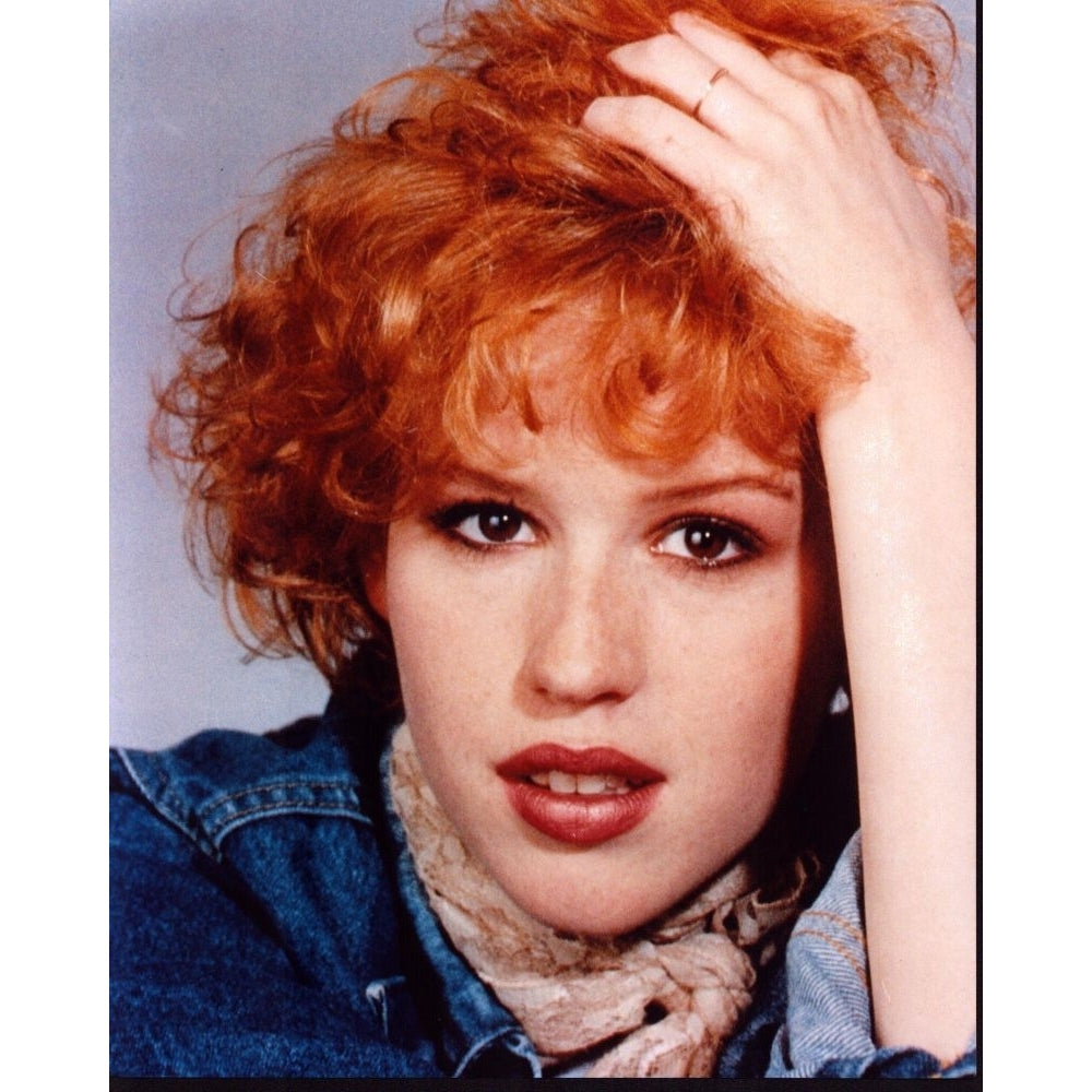 Molly Ringwald Headshot In Denim Jacket In Hand In Hair Photo Print - Item MVM01707 Image 1