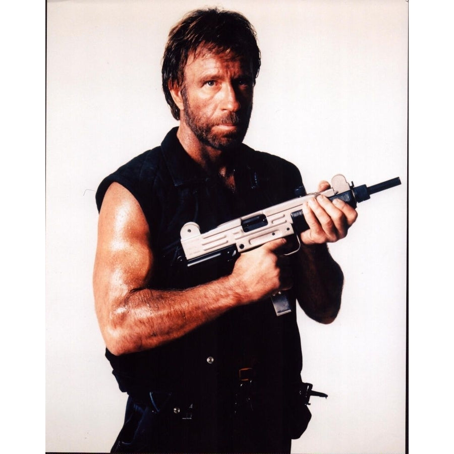 Chuck Norris Holding Gun In Delta Force 2 Photo Print - Item MVM01709 Image 1