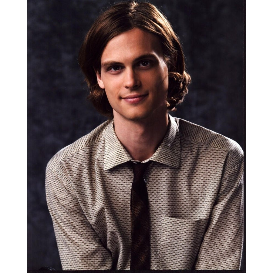 Matthew Gray Gubler Close Up In Brown Patterned Shirt For Criminal Minds Photo Print - Item MVM01811 Image 1