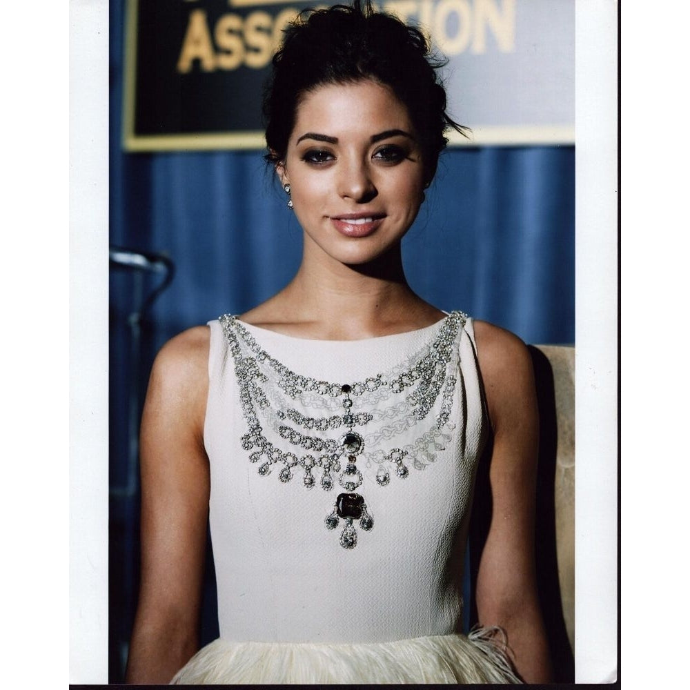 Gia Mantegna In White Dress With Beaded Necklace Photo Print - Item MVM01828 Image 1