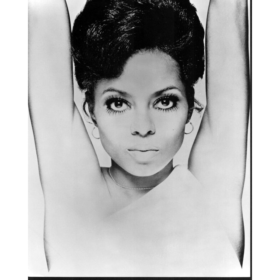 Diana Ross Headshot With Arms Up Black And White Photo Print - Item MVM02431 Image 1