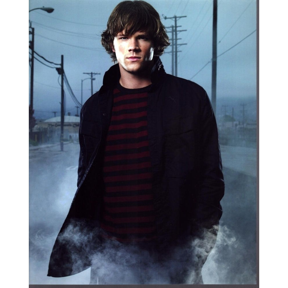 Jared Padalecki In Striped Shirt And Jacket Photo Print - Item MVM03403 Image 1