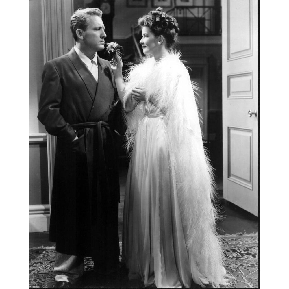 Spencer Tracy And Katharine Hepburn In Without Love Black And White Photo Print - Item MVM01672 Image 1