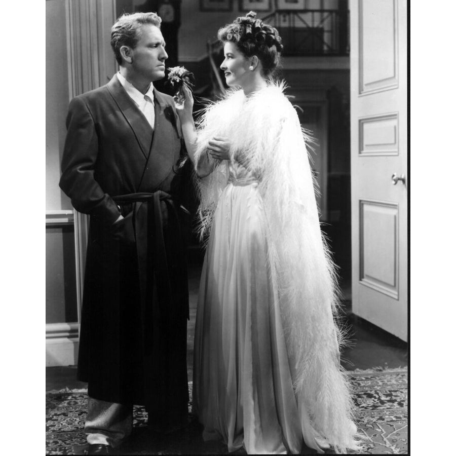 Spencer Tracy And Katharine Hepburn In Without Love Black And White Photo Print - Item MVM01672 Image 1