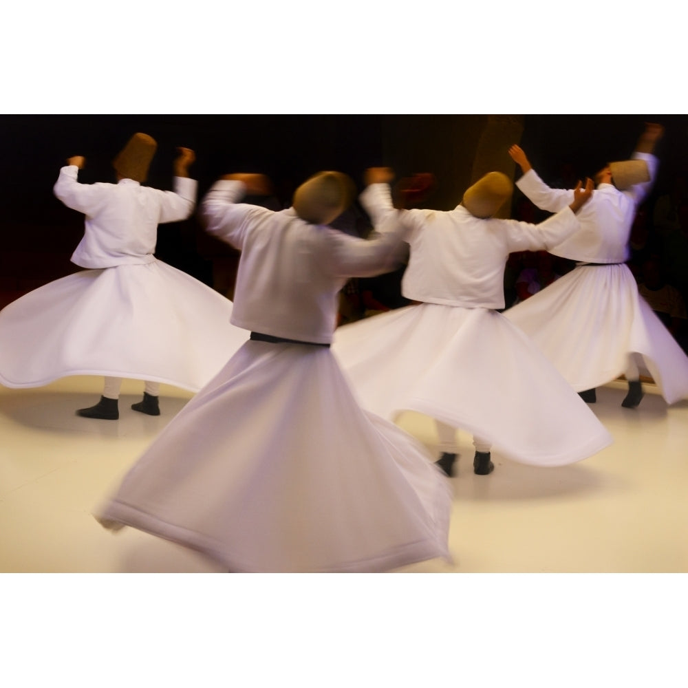 Whirling dervishes dancing Goreme Cappadocia Turkey Poster Print by Keren Su Image 1