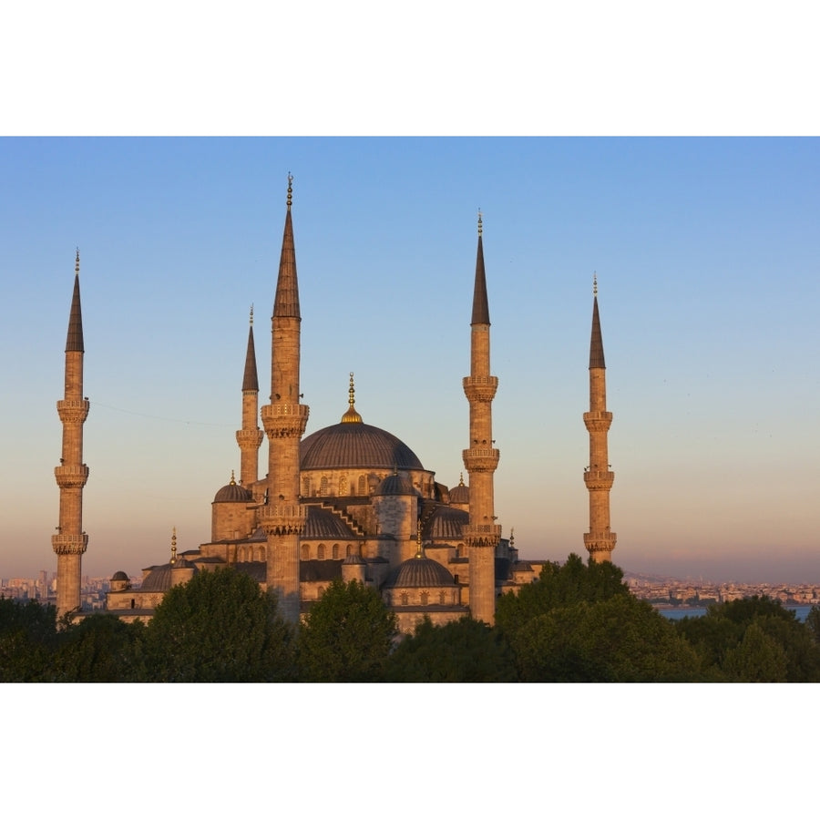 Blue Mosque at sunset Istanbul Turkey Poster Print by Keren Su Image 1