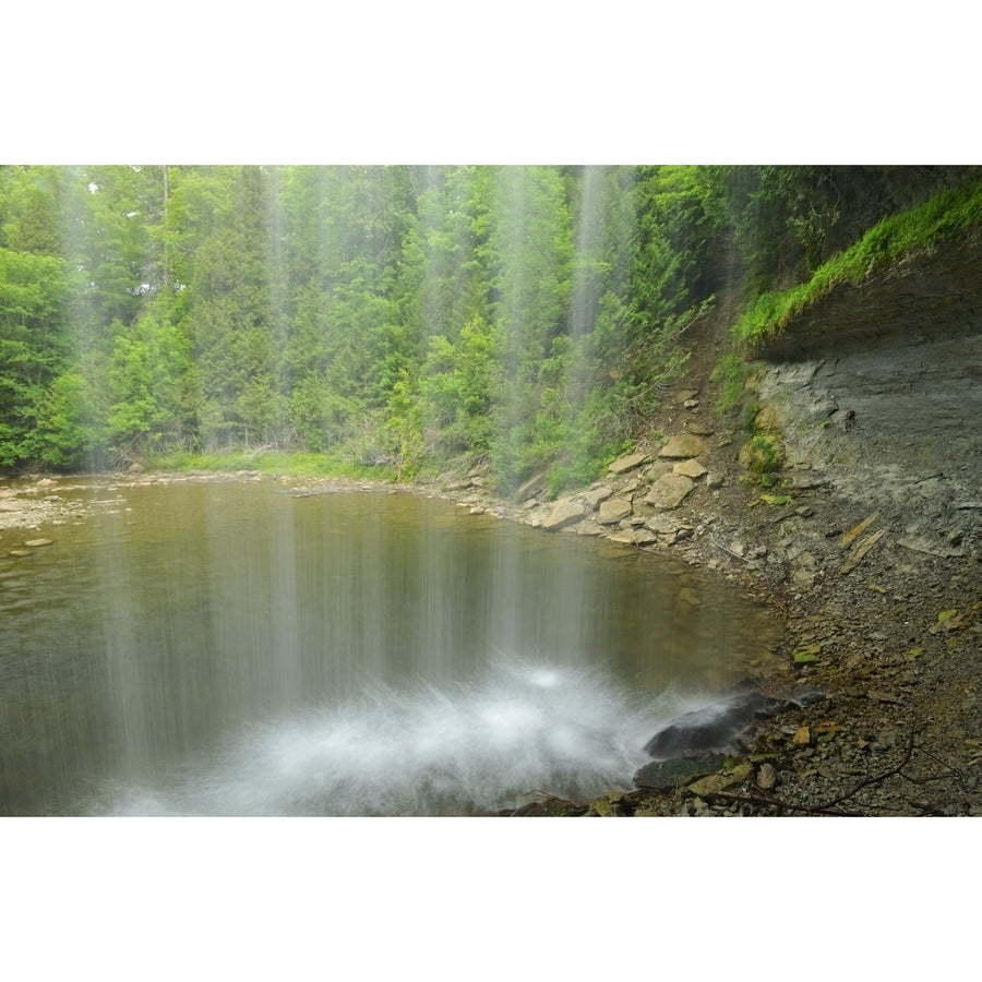 Canada Ontario Manitoulin Island. Kagawong River at Bridal Veil Falls. Poster Print by Jaynes Gallery Image 1