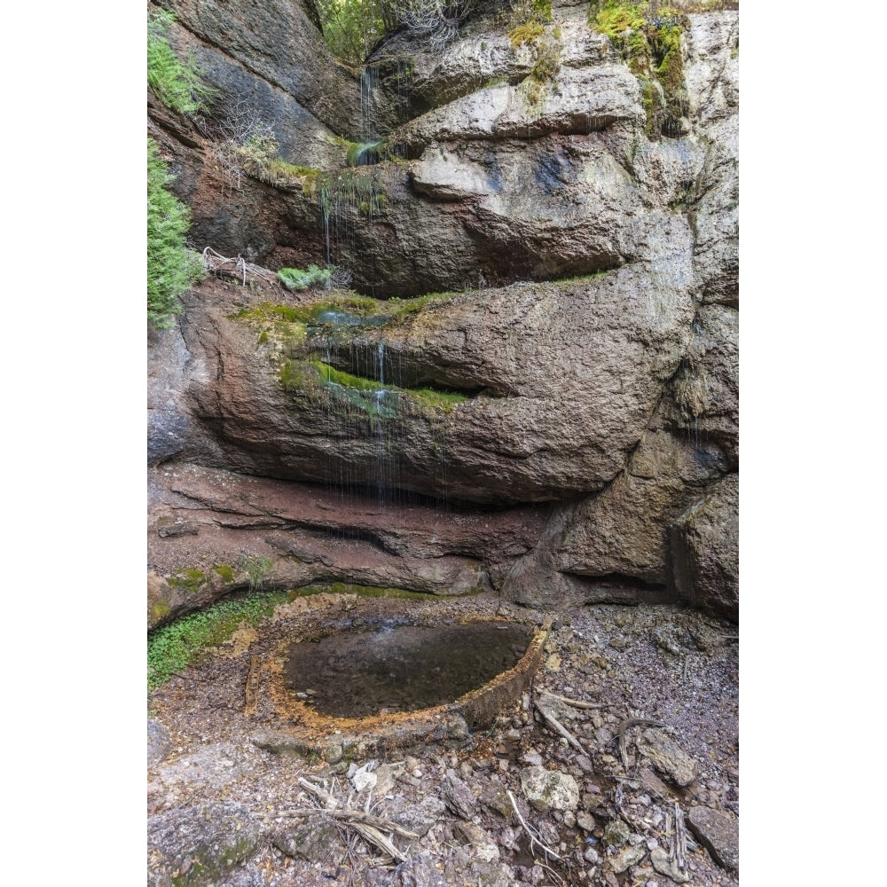 Canada Quebec Perce. Mont Ste-Anne Le Grotte the grotto waterfall Poster Print by Walter Bibikow Image 1