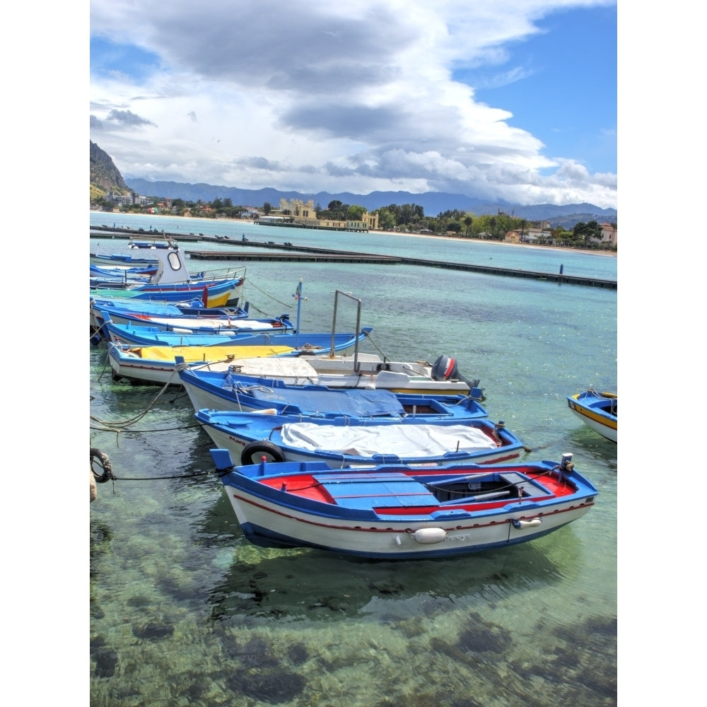 Wooden fishing boats in harbor Poster Print by Terry Eggers Image 1