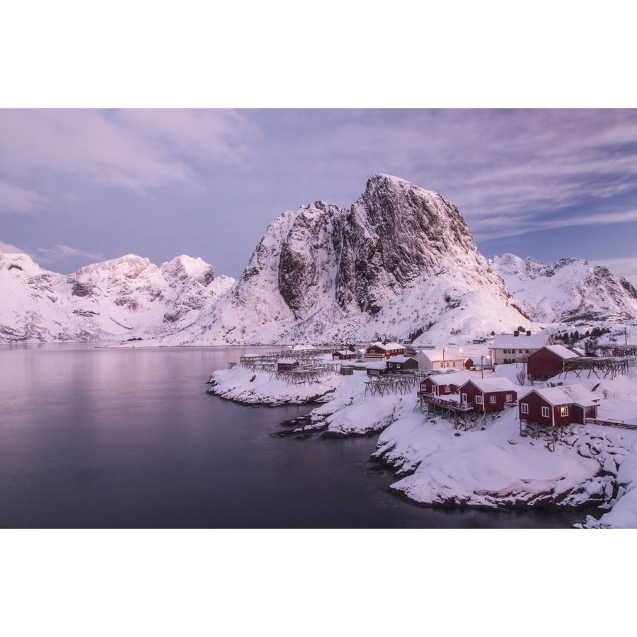 Lofoten Islands Moskenesoya Sakrisoy Norway. Poster Print by Deborah Winchester Image 1