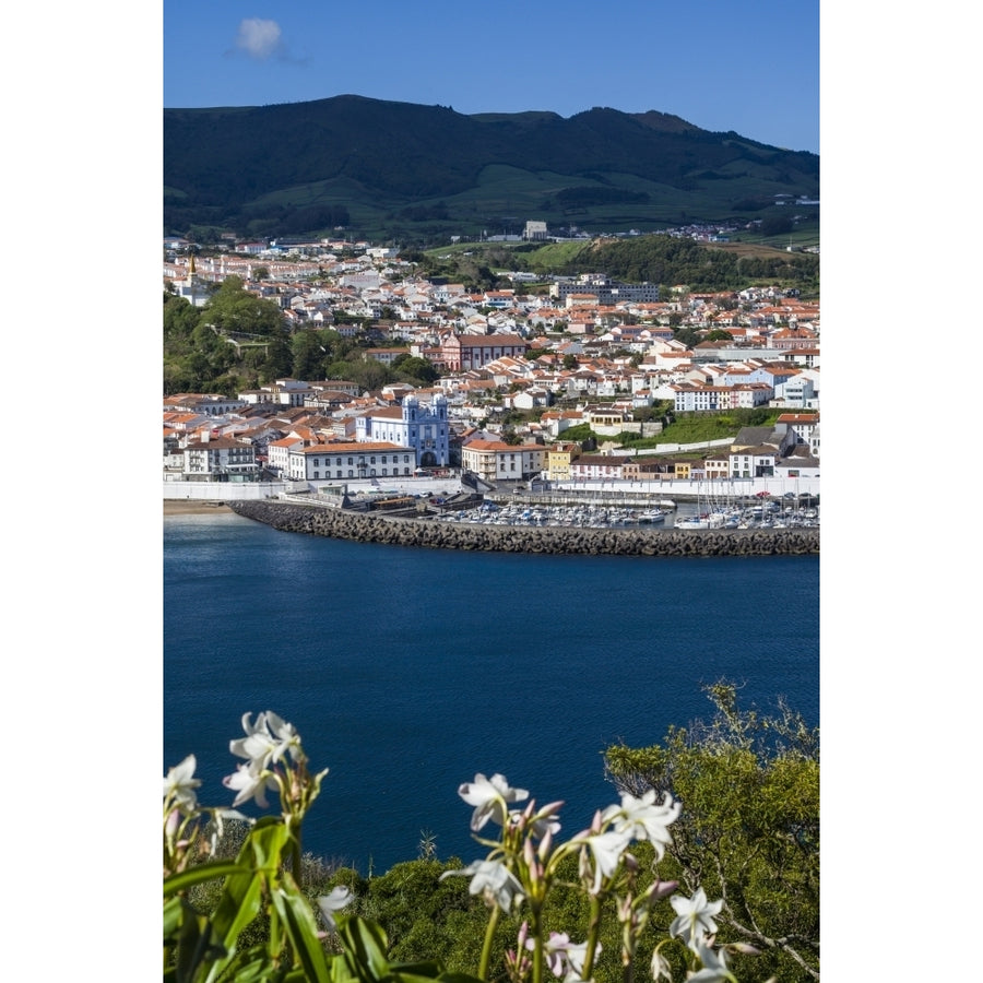 Portugal Azores Terceira Island Angra do Heroismo of the waterfront Poster Print by Walter Bibikow Image 1