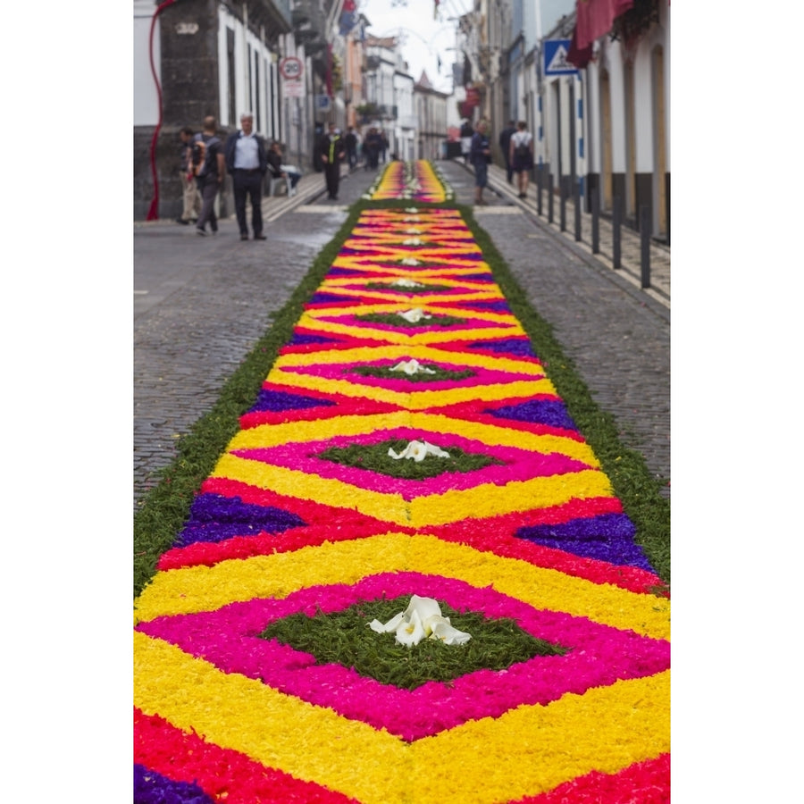 Portugal Azores Sao Miguel Island Ponta Delgada. Festa Santo Christo dos Milagres festival Poster Print by Walter Image 1