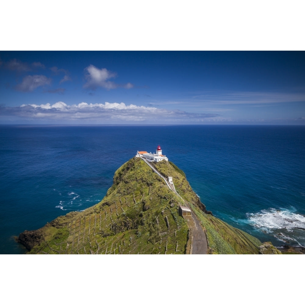 Portugal Azores Santa Maria Island Ponta do Castelo lighthouse Poster Print by Walter Bibikow Image 1