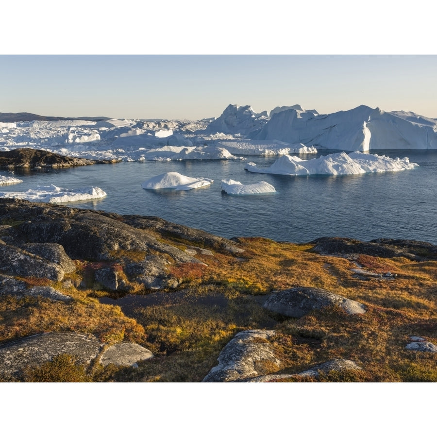 Ilulissat Icefjord UNESCO also called kangia or Ilulissat Kangerlua at Disko Bay. Greenland Poster Print by Martin Zwick Image 1