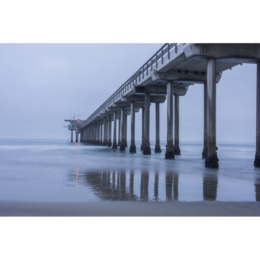 USA California La Jolla Scripps Pier Poster Print by Peter Hawkins Image 1