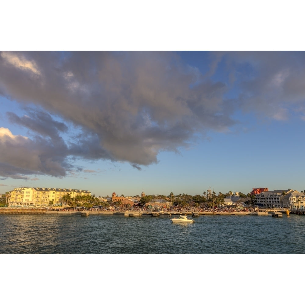 Looking back at Mallory Square at sunset in Key West Florida USA Poster Print by Chuck Haney Image 1