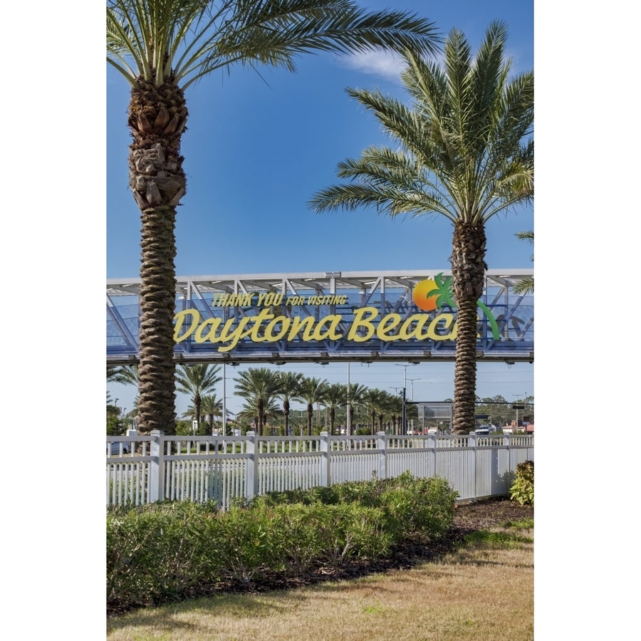 Pedestrian walkway over International Speedway Daytona Beach Florida USA Poster Print by Lisa Engelbrecht Image 1