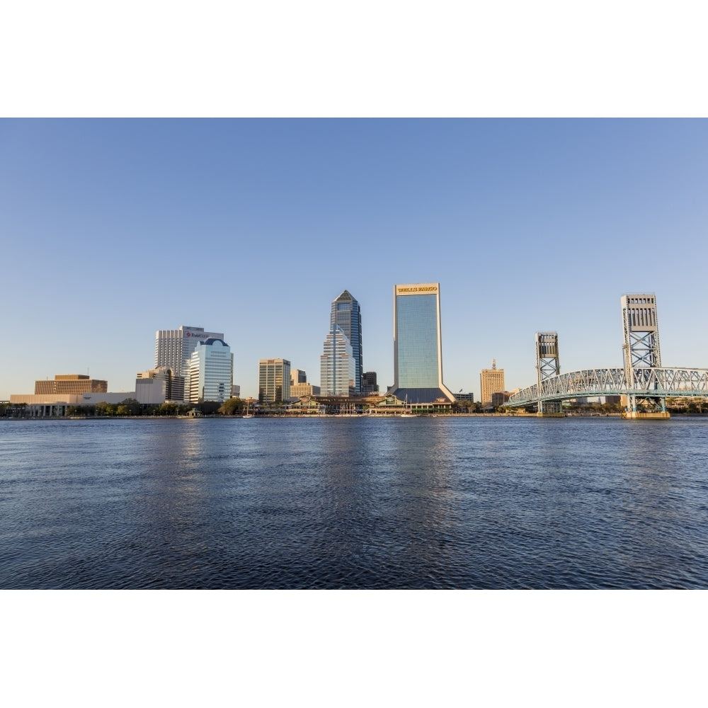 City skyline and St. Johns River Jacksonville Florida Poster Print by Richard and Susan Day Image 1