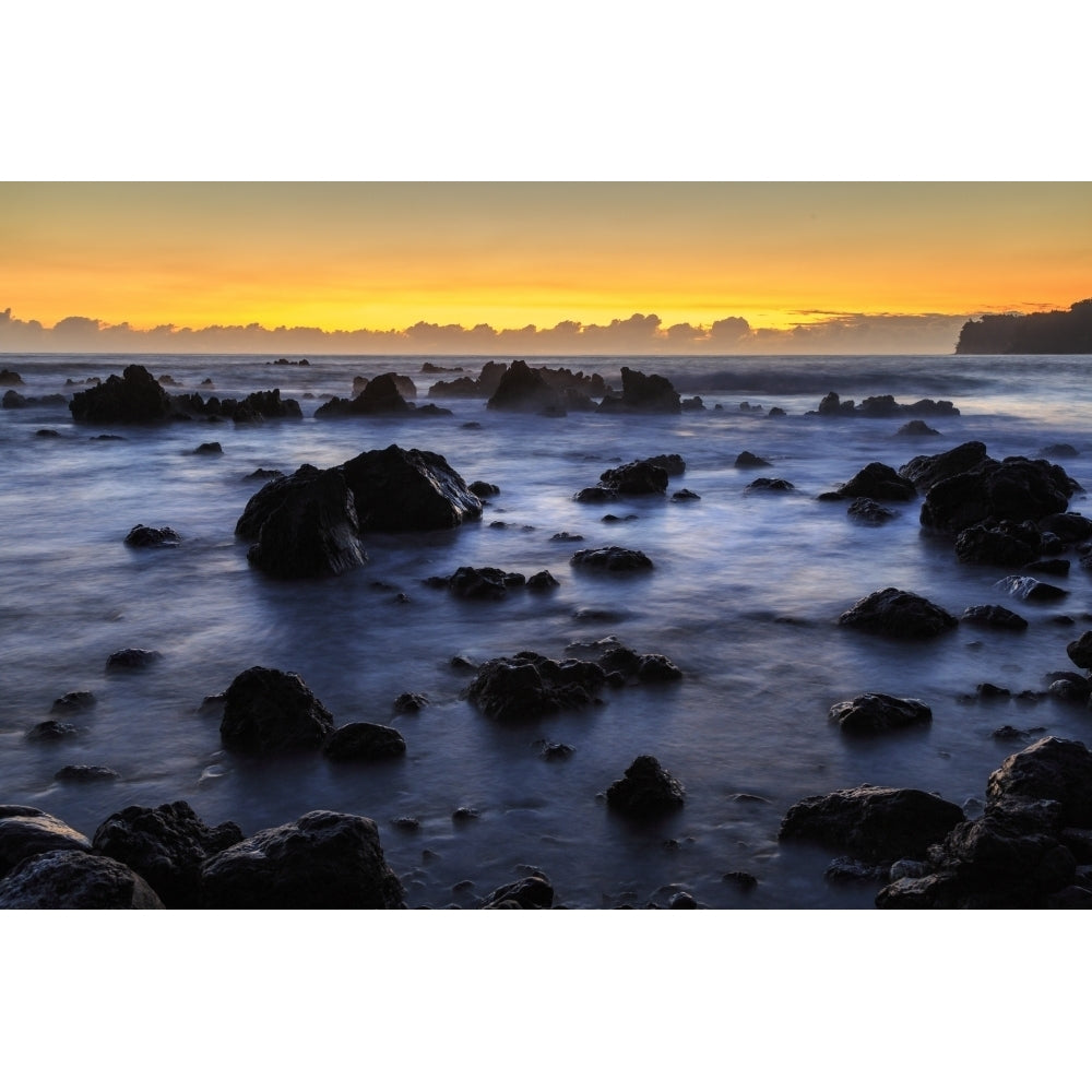 Sunrise at Laupahoehoe Beach Park Hamakua Coast Big Island Hawaii Poster Print by Stuart Westmorland Image 1