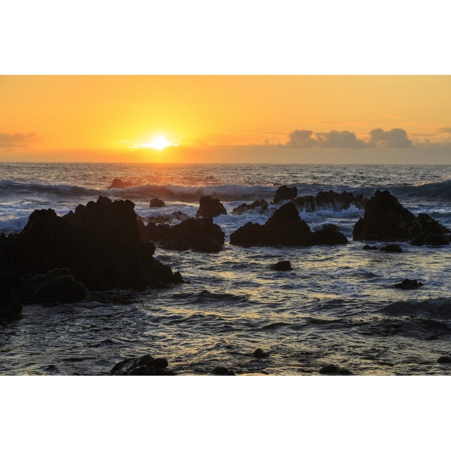 Sunrise at Laupahoehoe Beach Park Hamakua Coast Big Island Hawaii Poster Print by Stuart Westmorland Image 1