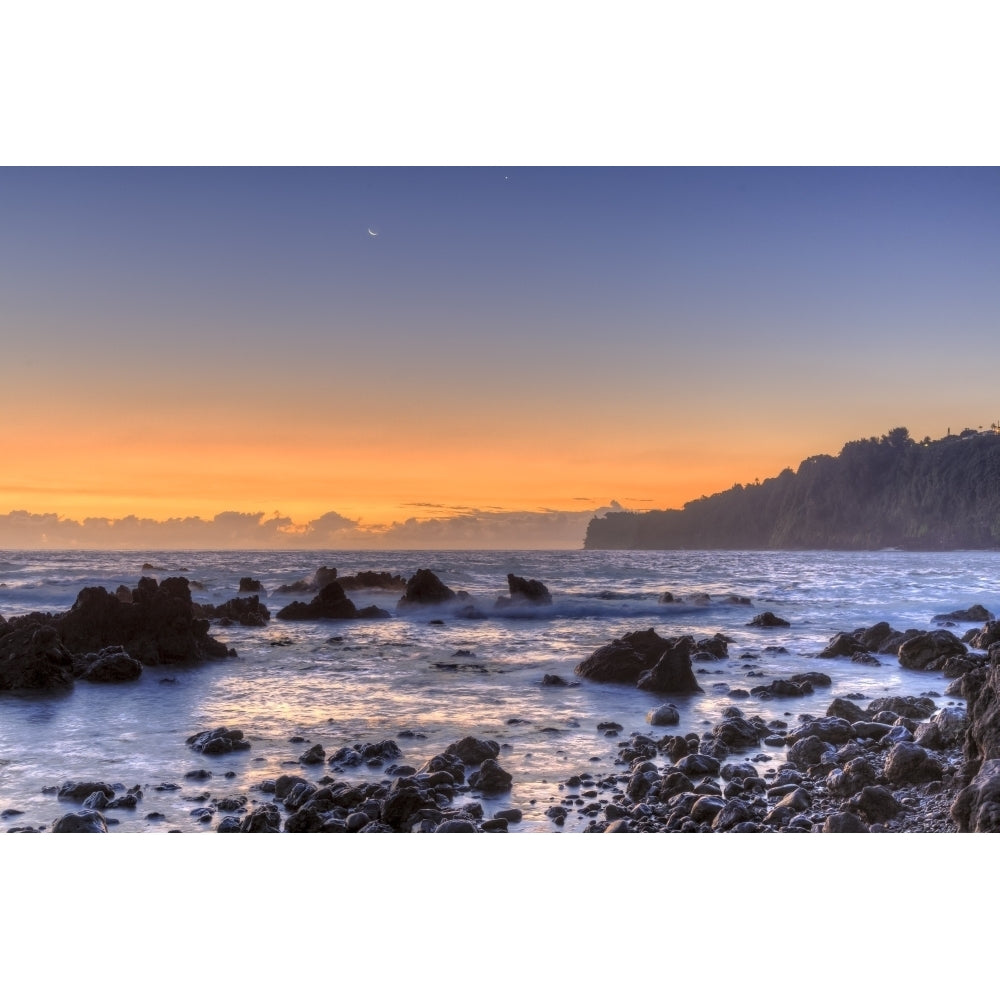 Sunrise at Laupahoehoe Beach Park Hamakua Coast Big Island Hawaii Poster Print by Stuart Westmorland Image 1