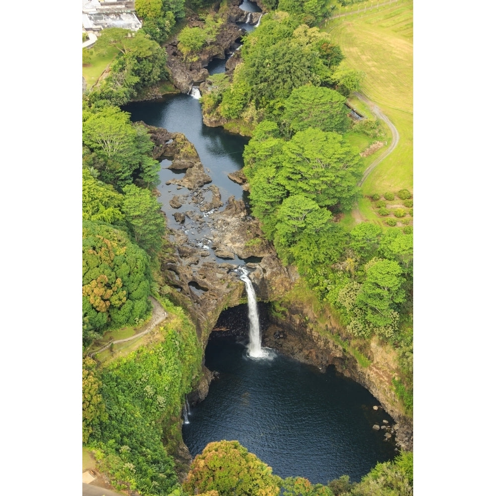 Aerial Helicopter Tour from Hilo to Puu Oo Vent and Crater area Big Island Hawaii USA Poster Print by Stuart Westmorland Image 1