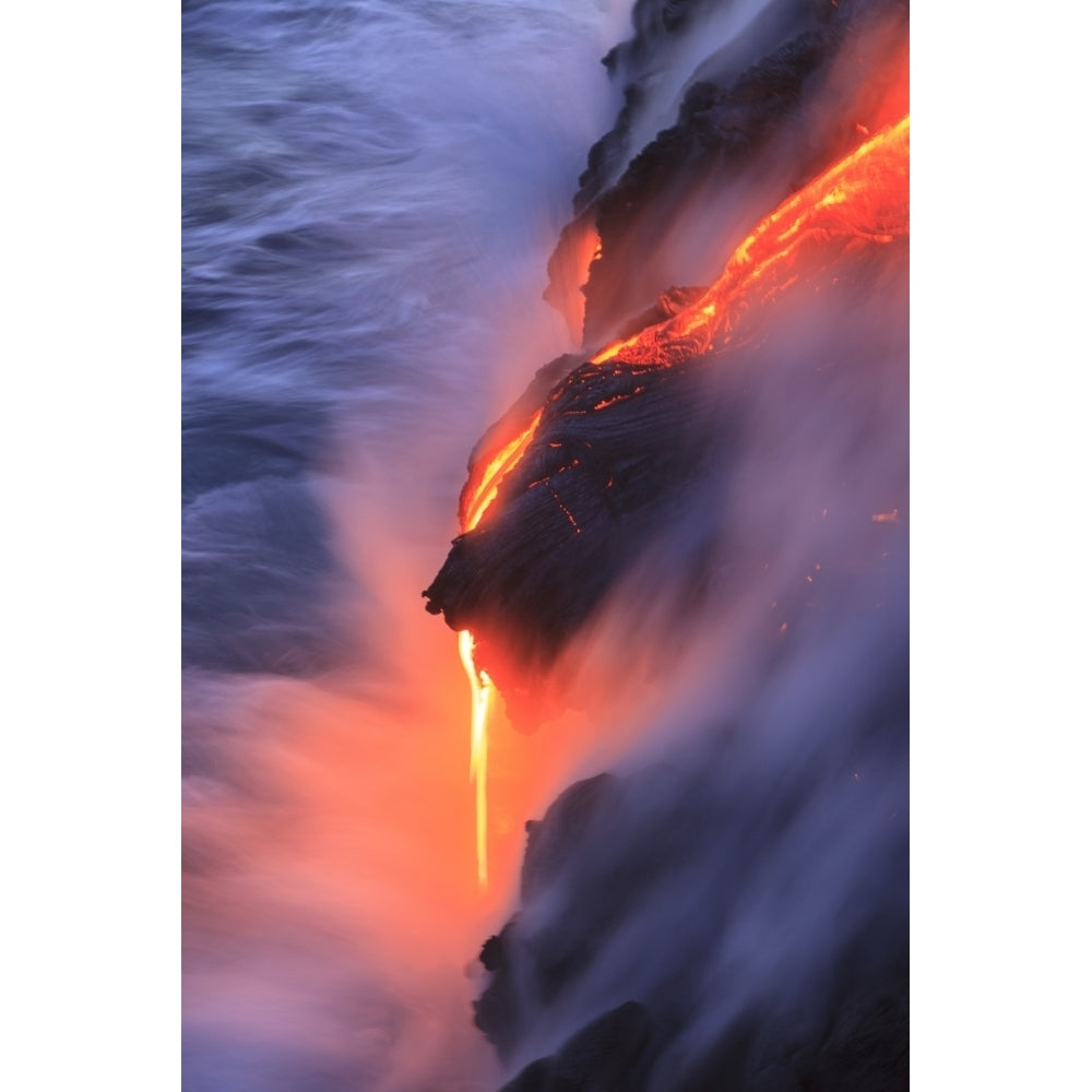 Kilauea lava flow near former town of Kalapana Big Island Hawaii USA Poster Print by Stuart Westmorland Image 1