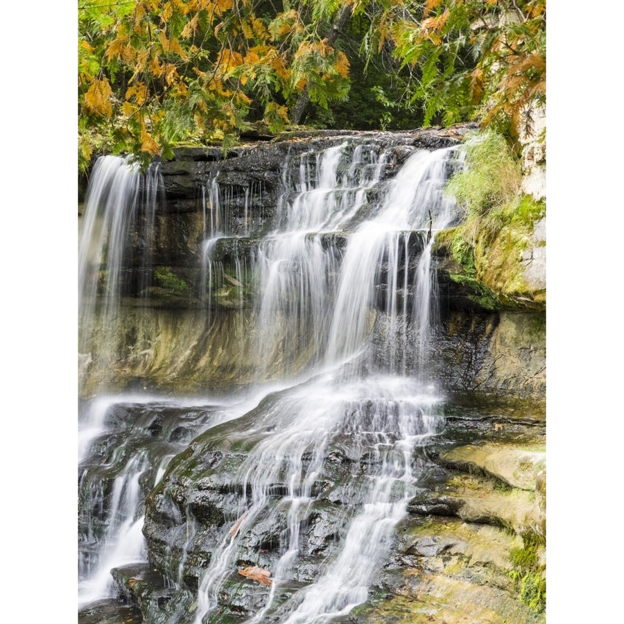 Waterfall in Upper Michigan Poster Print by Terry Eggers Image 1