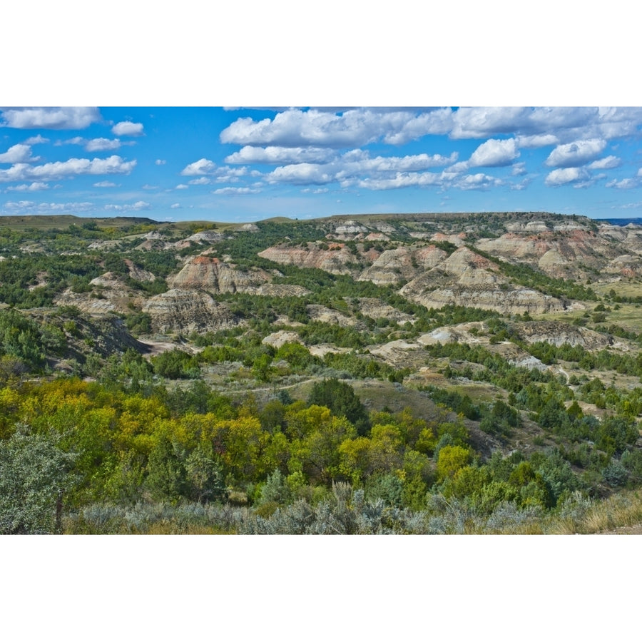 USA North Dakota Medora. Theodore Roosevelt National Park South Unit Painted Canyon Overlook Poster Print by Bernard Image 1