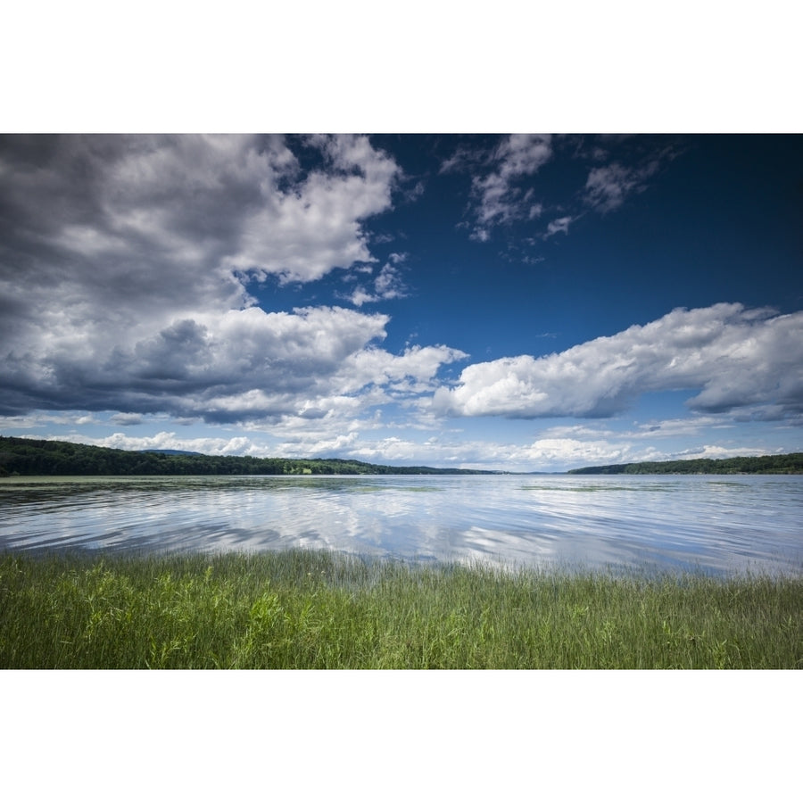 USA York Saugerties. view of the Hudson River Poster Print by Walter Bibikow Image 1