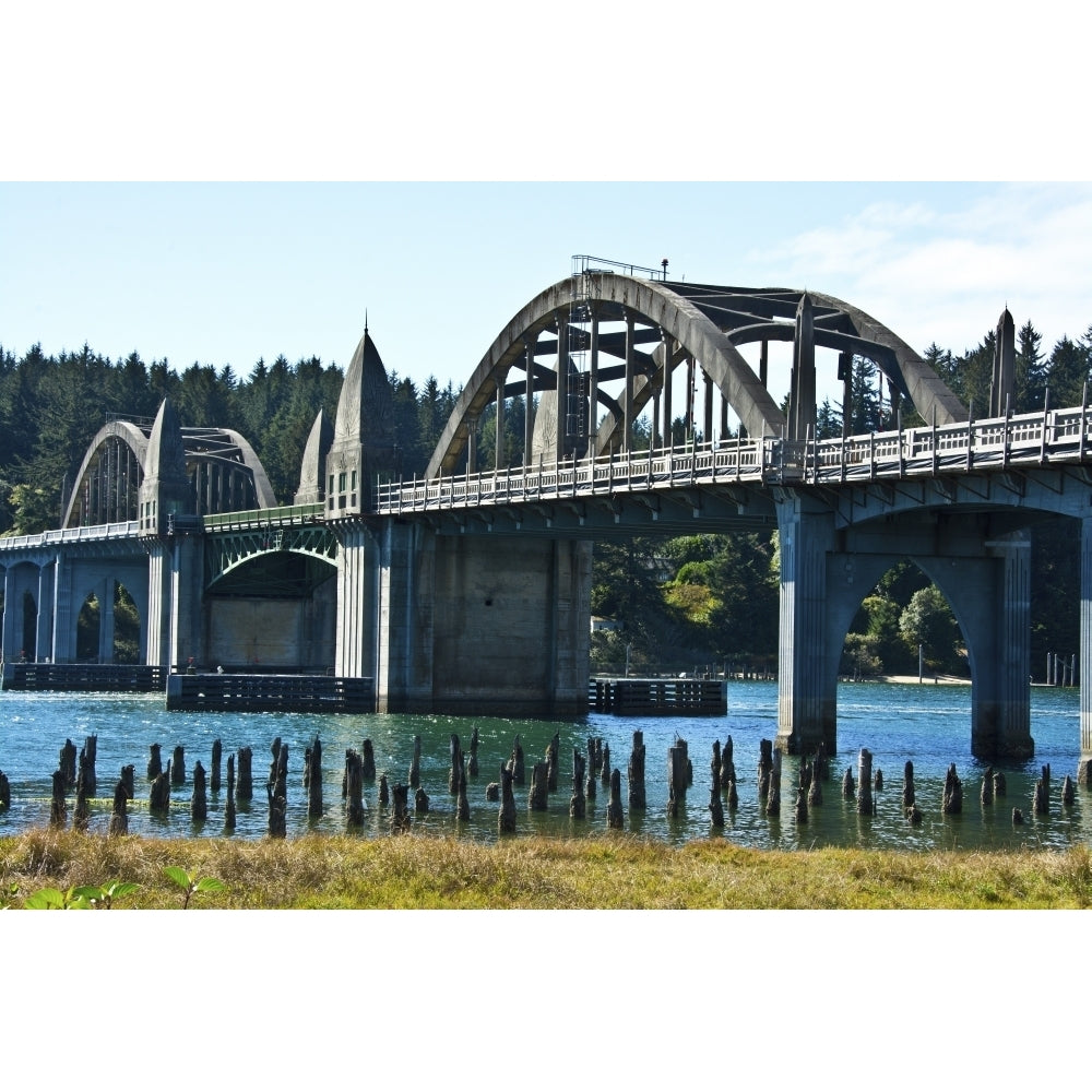 Siuslaw River Bridge Siuslaw River Florence Oregon USA Poster Print by Michel Hersen Image 1