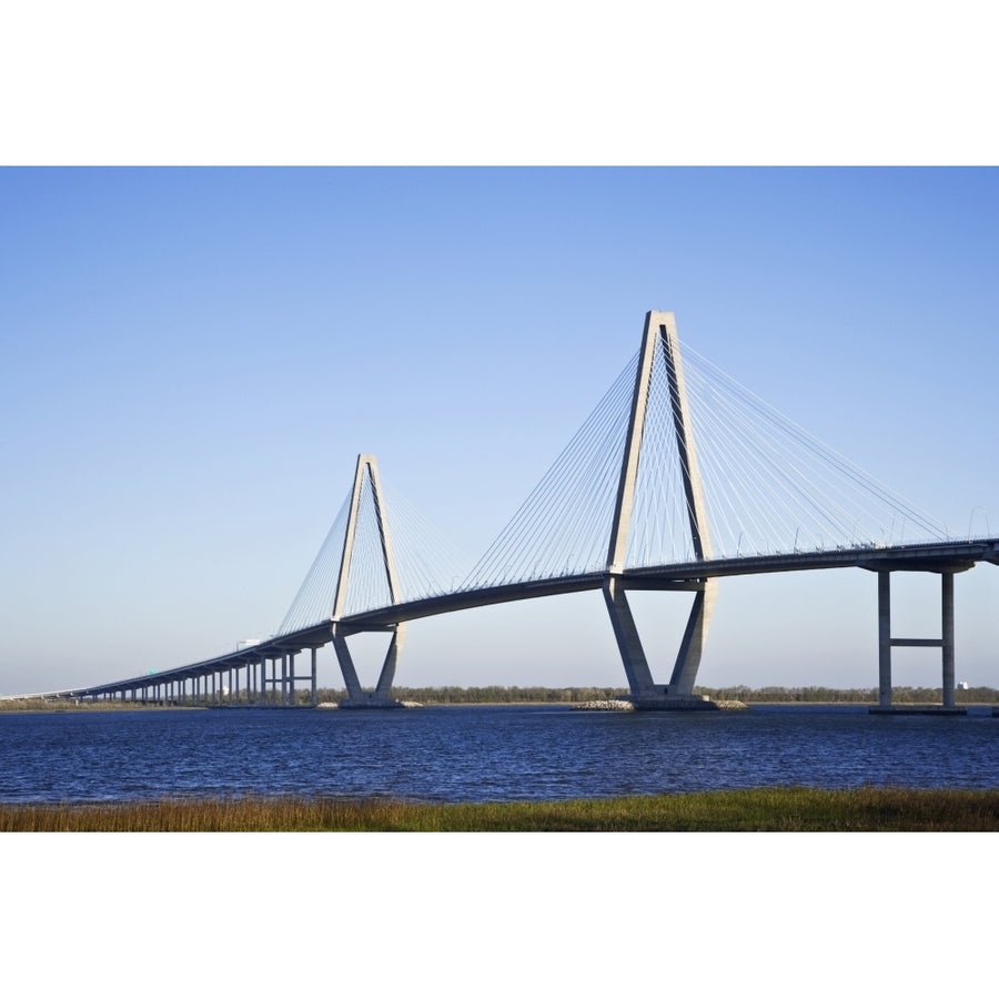 USA South Carolina Charleston. Overview of Arthur Ravenel Jr. Bridge. Poster Print by Jaynes Gallery Image 1