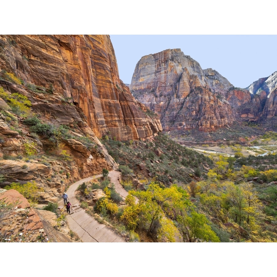 Utah Zion National Park Zion Canyon trail to Angels Landing Poster Print by Jamie and Judy Wild Image 1