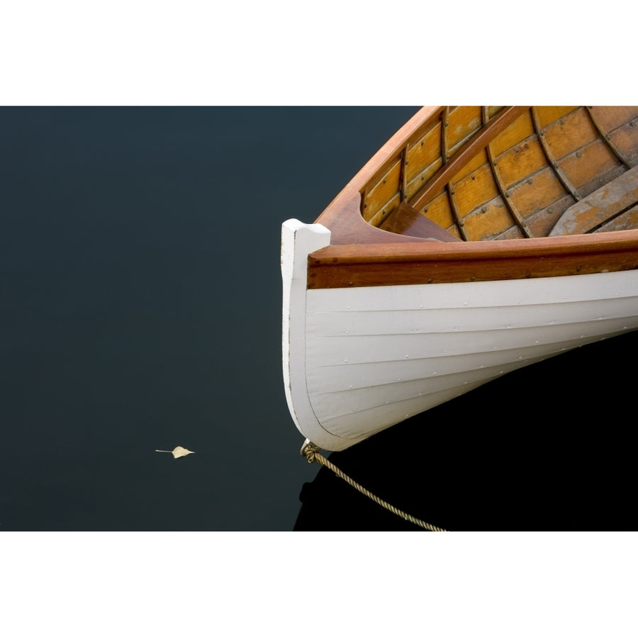 USA Washington State Seattle. Wooden boat moored on lake. Poster Print by Jaynes Gallery Image 1