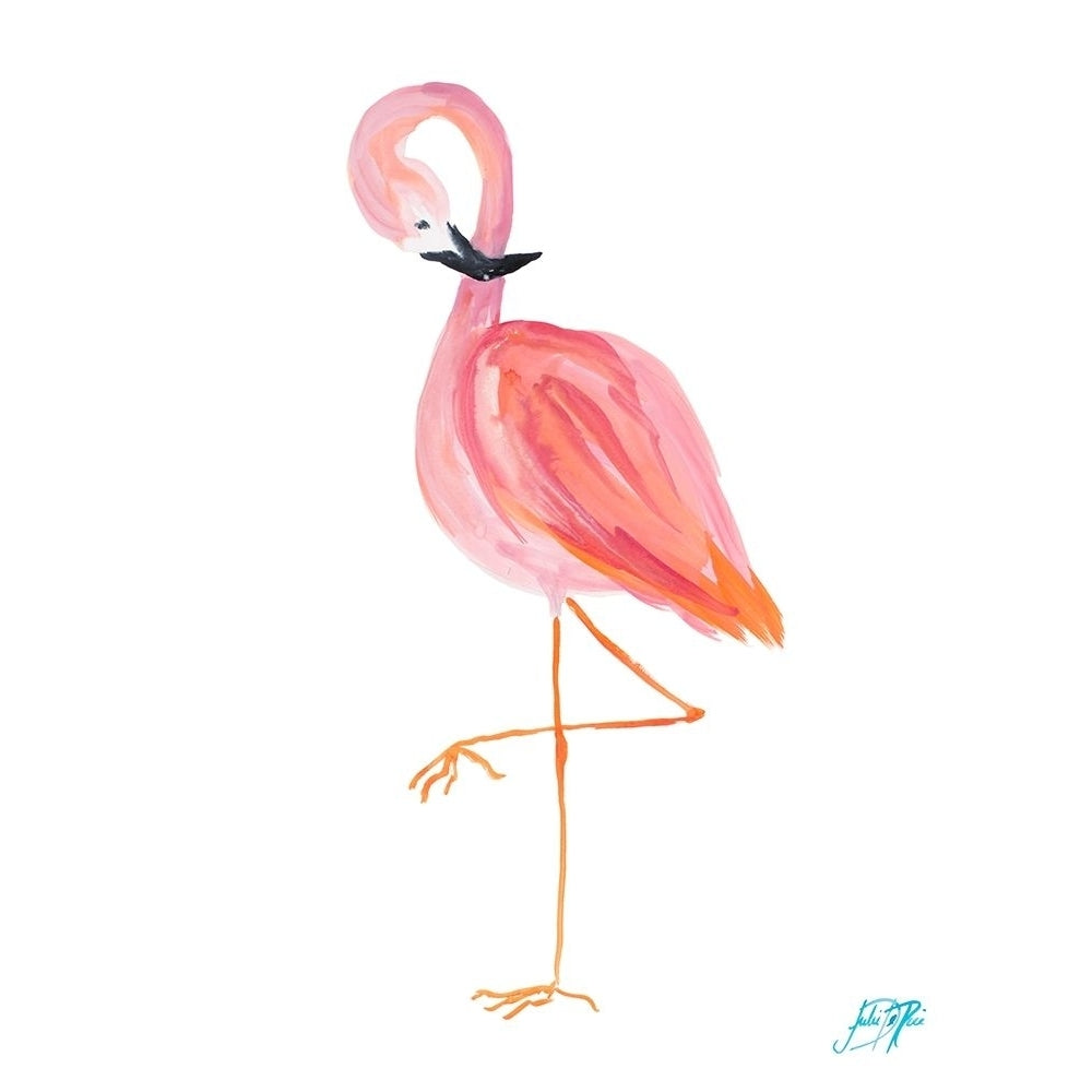 Flamingo Walk II Poster Print by Julie DeRice Image 1