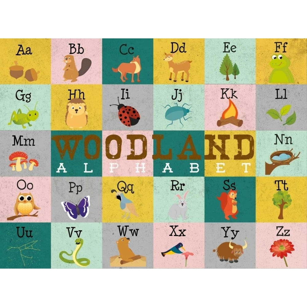 Woodland Alphabet Poster Print by Josefina Image 1