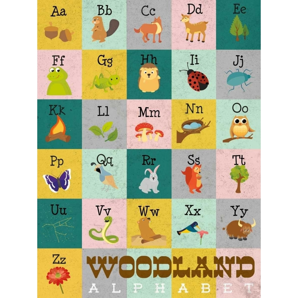 Woodland Alphabet Poster Print by Josefina Image 1