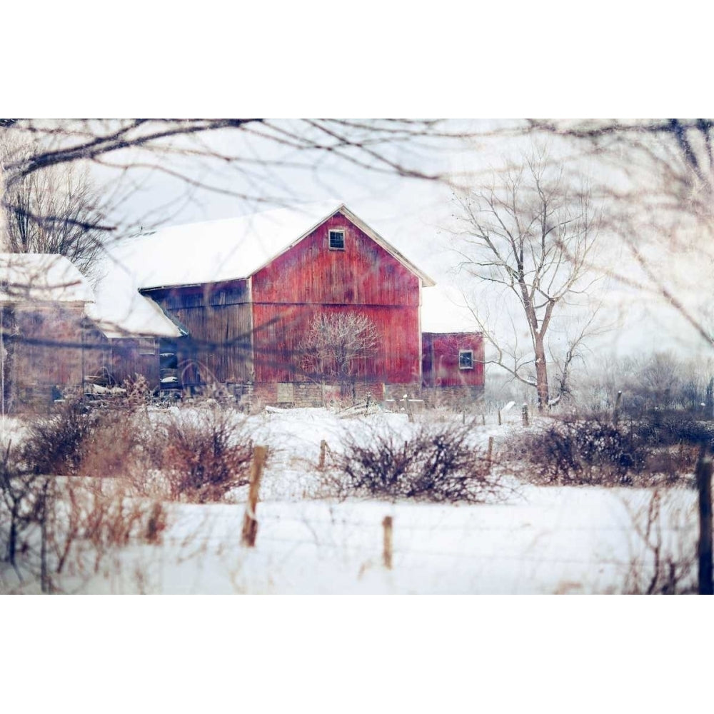 Winter Barn Poster Print by Kelly Poynter Image 1