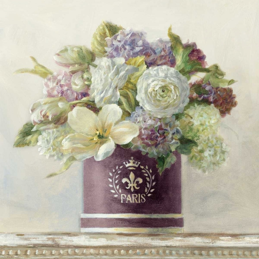 Tulips in Aubergine Hatbox Poster Print by Danhui Nai Image 1