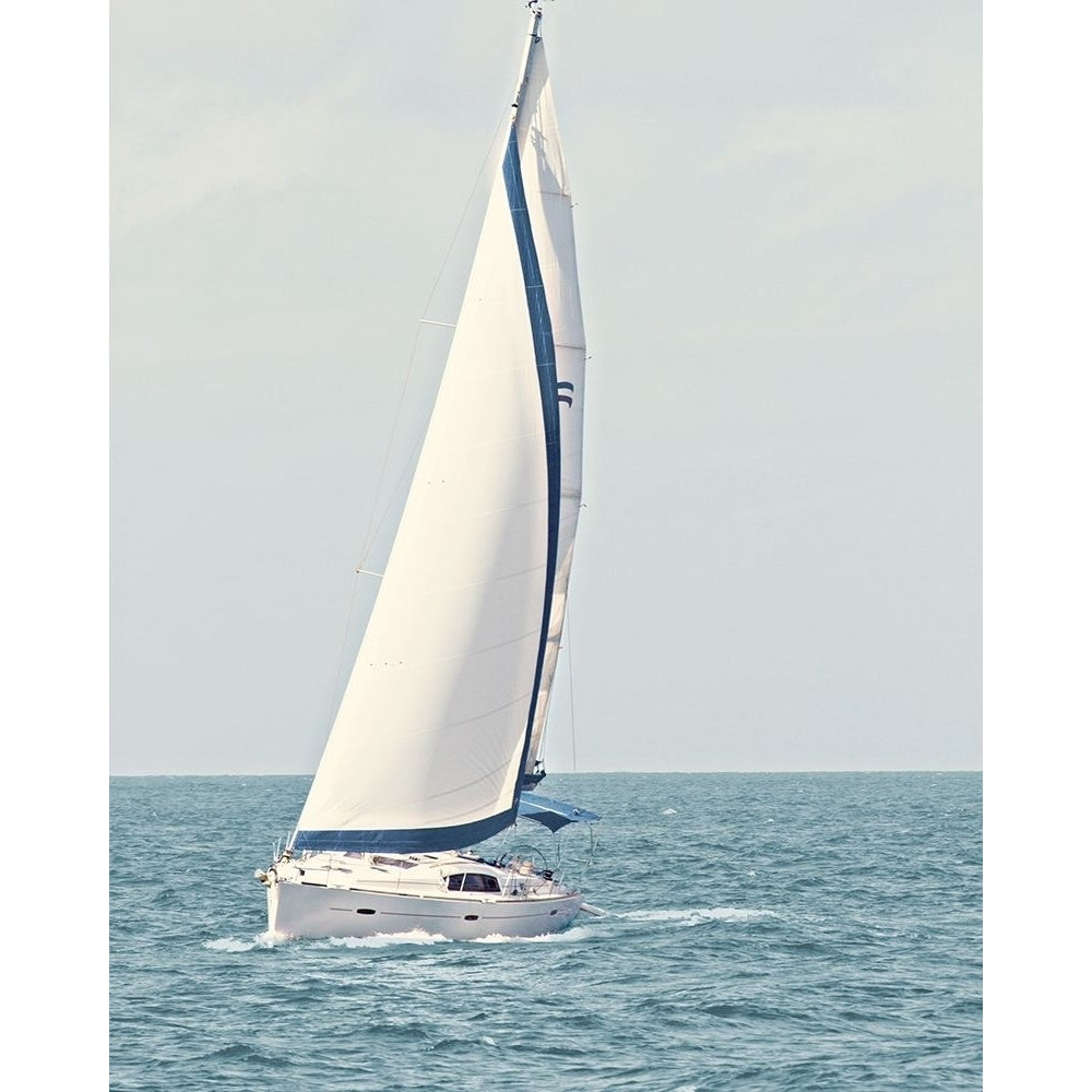 Sailboat in the Ocean Poster Print by Kathy Mansfield Image 1