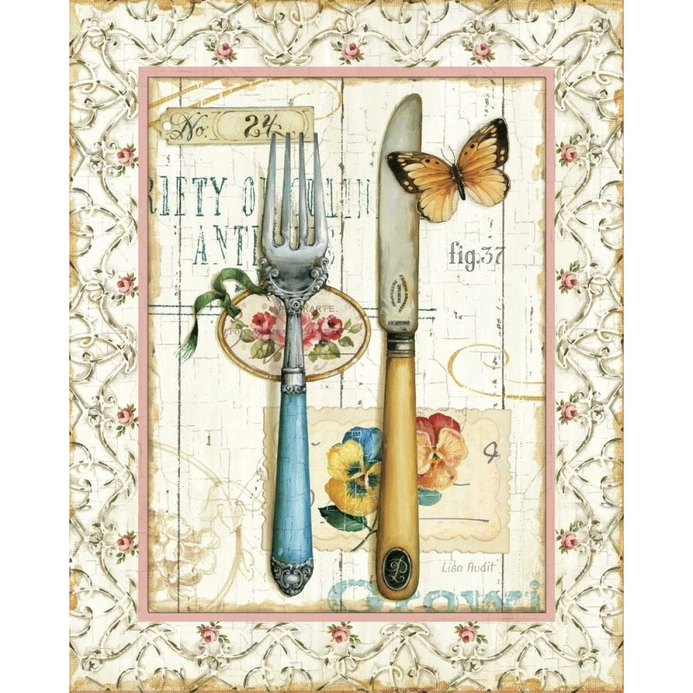 Rose Garden Utensils I Poster Print by Lisa Audit Image 1