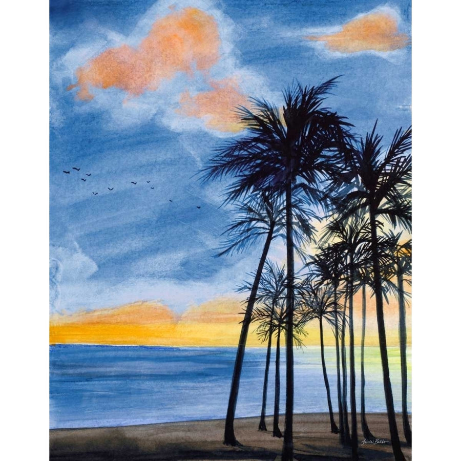 Blue Tropic Nights II Poster Print by Linda Baliko Image 1