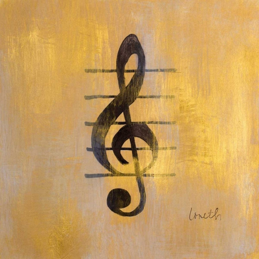 Treble Clef Border Poster Print by Lanie Loreth Image 1