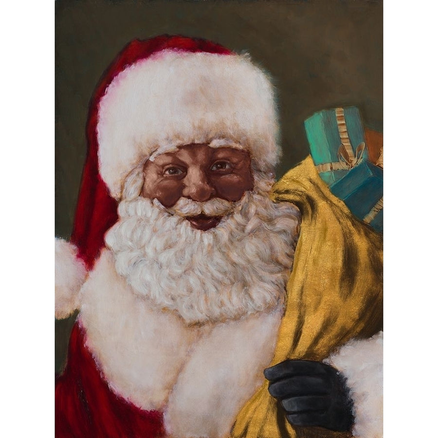 African American Saint Nick Arrives Poster Print by Walt Johnson Image 1