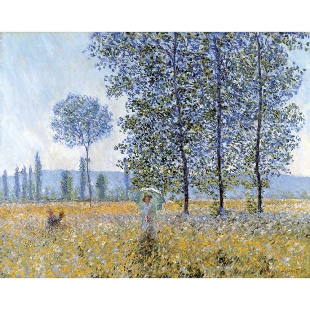 Sunlight Under The Poplars Poster Print by Claude Monet Image 1