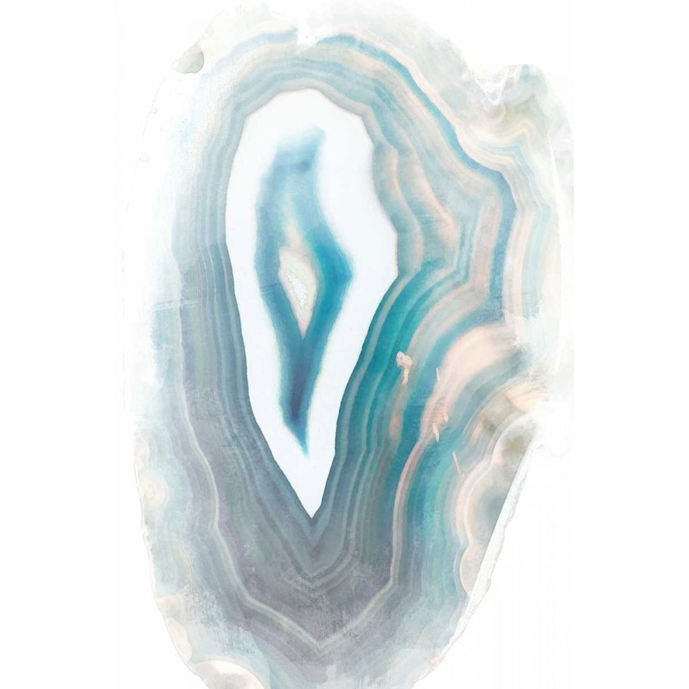 Blue Watercolor Agate Rectangle Poster Print by Susan Bryant Image 1